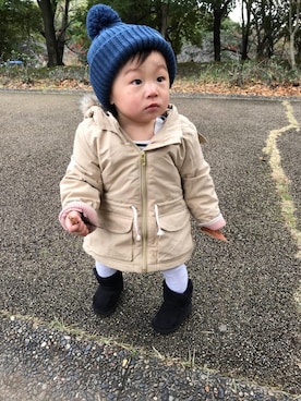 「西松屋」｜「アイテム（その他アウター）」を使った、ako☆jouさん（レディース・80cm）の秋コーディネート