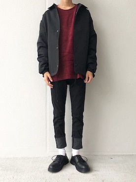 「SPINNS（スピンズ）のアイテム（ブーツ）」を使った、Mottyさん（メンズ・167cm）の春コーディネート