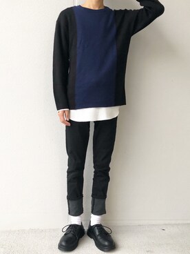 「SPINNS（スピンズ）のアイテム（ブーツ）」を使った、Mottyさん（メンズ・167cm）の春コーディネート