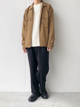 「MinoriTY（マイノリティ）のアイテム（ブルゾン）」を使った、Mottyさん（メンズ・167cm）の春コーディネート
