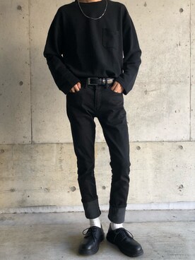 「SPINNS（スピンズ）のアイテム（ブーツ）」を使った、Mottyさん（メンズ・167cm）の春コーディネート
