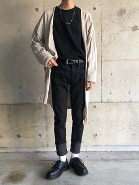 「SPINNS（スピンズ）のアイテム（ブーツ）」を使った、Mottyさん（メンズ・167cm）の春コーディネート