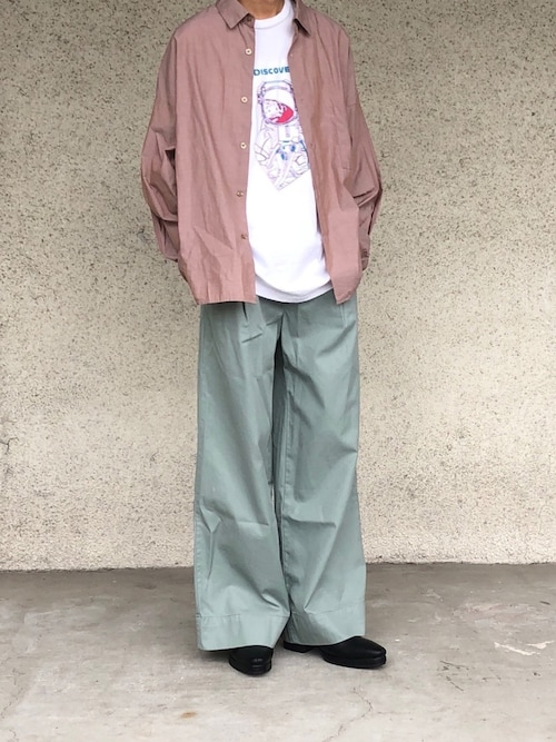 セール】ハイライズ プリーツ ワイドレッグ チノ（チノパンツ