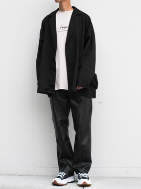 「neos（ネオス）のアイテム（テーラードジャケット）」を使った、Mottyさん（メンズ・167cm）の秋コーディネート