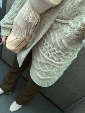 「Kastane（カスタネ）のレーヨンスラックスパンツ３（スラックス）」を使った、mamiさん（レディース・170cm）の春コーディネート