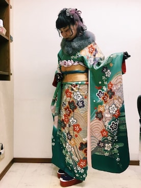「ふりふ」｜「アイテム（その他）」を使った、湯葉さん（レディース・158cm）の冬コーディネート