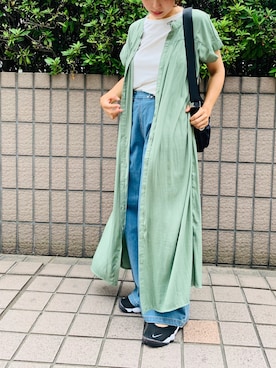 「ピスタチオ」｜「アイテム（サンダル）」を使った、yamaさん（レディース・155cm）の夏コーディネート