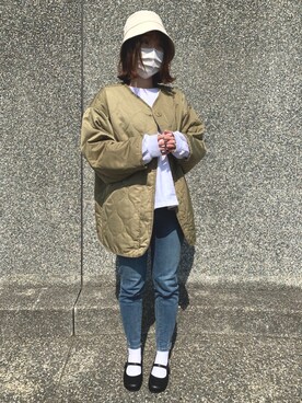 「日常」｜「アイテム（バレエシューズ）」を使った、一圈🎀さん（レディース・160cm）の冬コーディネート