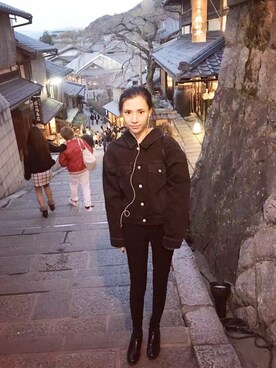 「PRADA（プラダ）のアイテム（ブーティ）」を使った、Yuanzeanさん（レディース・170cm）の春コーディネート