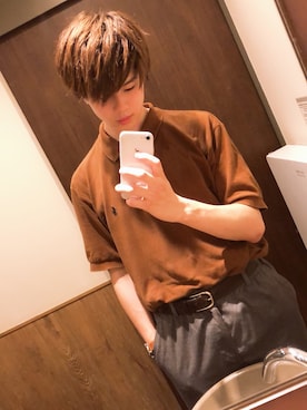 「ブラウン×グレー」｜Wataruさん（メンズ・175cm）の夏コーディネート