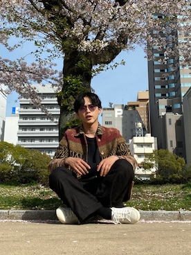 「ポールスミス」｜「アイテム（ブルゾン）」を使った、れんさん（メンズ・180cm）の夏コーディネート