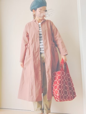 「chambre de charme（シャンブルドゥシャーム）のアイテム（ワンピース）」を使った、りほたろうさん（レディース・157cm）の春コーディネート