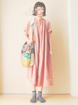 Nest Robe ネストローブ のワンピース ピンク系 を使った人気ファッションコーディネート Wear