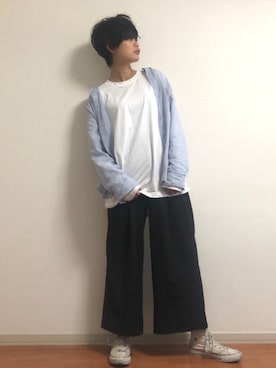 AYAさんの「【Casual】ﾙｰｽﾞｿﾌﾄｶﾗｰｼｬﾂ」を使ったコーディネート