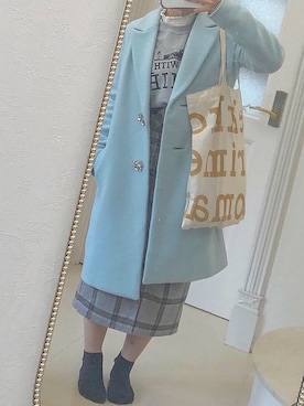 「CECIL McBEE（セシルマクビー）のアイテム（その他アウター）」を使った、saayaさん（レディース・152cm）の冬コーディネート