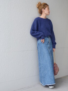 「liflattie ships（リフラティ シップス）のアイテム（ニット/セーター）」を使った、furukimiさん（レディース・158cm）の秋コーディネート
