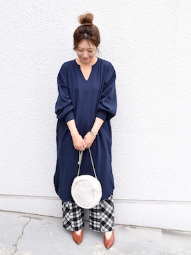 「Khaju（カージュ）のアイテム（その他パンツ）」を使った、furukimiさん（レディース・158cm）の秋コーディネート