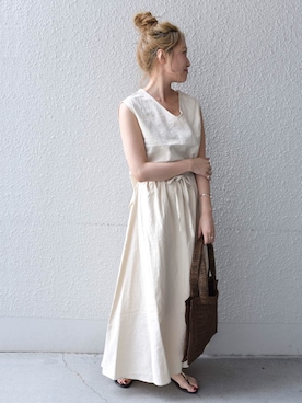 「Khaju（カージュ）のアイテム（ワンピース）」を使った、furukimiさん（レディース・158cm）の春コーディネート