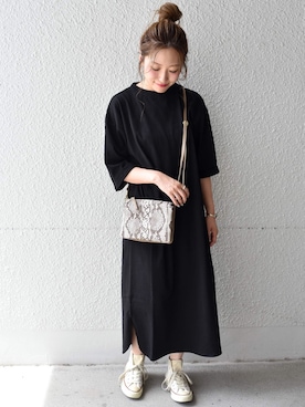 「Khaju（カージュ）のアイテム（ワンピース）」を使った、furukimiさん（レディース・157cm）の夏コーディネート