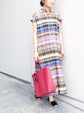 「VERBENAS（ベルベナス）のアイテム」を使った、furukimiさん（レディース・158cm）の春コーディネート