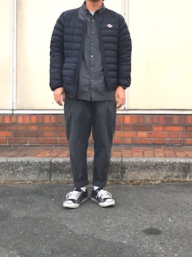 「Steven Alan」｜「アイテム（ダウンジャケット/コート）」を使った、YUMEGIWA LAST BOYさん（メンズ・161cm）の秋コーディネート