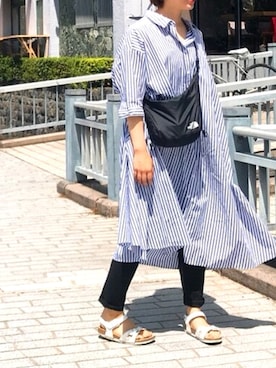 「ユニクロ」｜「アイテム（サンダル）」を使った、akaさん（レディース・164cm）の夏コーディネート