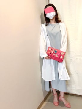 「3色コーデ」｜「アイテム（ワンピース/ドレス）」を使った、Ukeyさん（レディース・158cm）の夏コーディネート