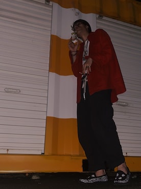 「AFTERBASE（アフターベース）のアイテム」を使った、心祈さん（メンズ・181cm）の夏コーディネート