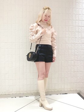 「Honey Salon（ハニーサロン）のアイテム（パンツ）」を使った、୨୧Mayu୨୧さん（レディース・156cm）の春コーディネート