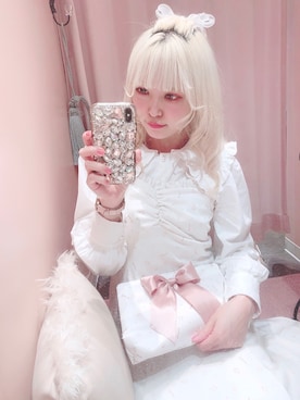 「Honey Salon（ハニーサロン）のアイテム（ポーチ）」を使った、୨୧Mayu୨୧さん（レディース・156cm）の春コーディネート