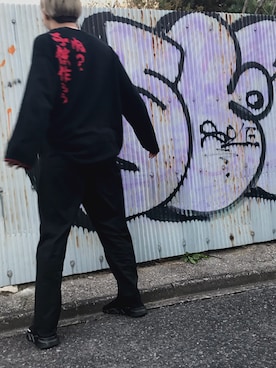 「Yohji Yamamoto（ヨウジヤマモト）のアイテム（ニット/セーター）」を使った、そうすけさん（メンズ・178cm）の冬コーディネート