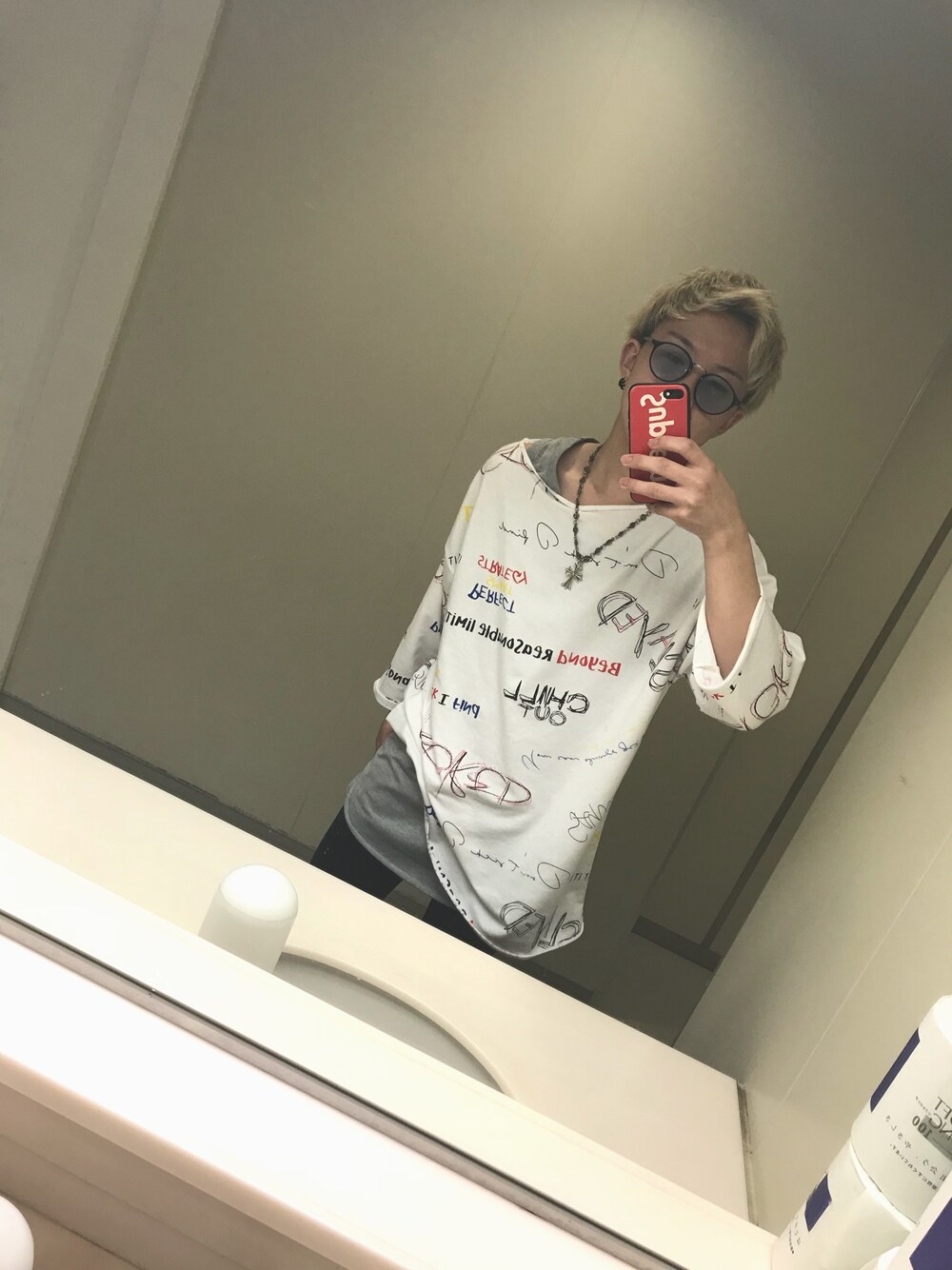 「シンプルコーデ」｜「WEGOのアイテム（Tシャツ/カットソー、ホワイト系）」を使った、しんやさん（メンズ・165cm）の夏コーディネートの1枚目の写真