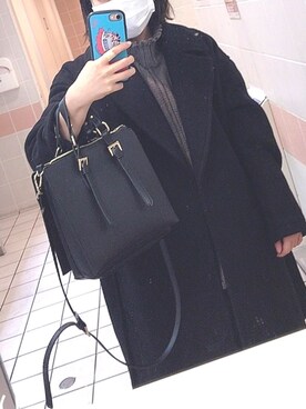 「andemiu」｜「アイテム（チェスターコート）」を使った、manaさん（レディース・153cm）の冬コーディネート