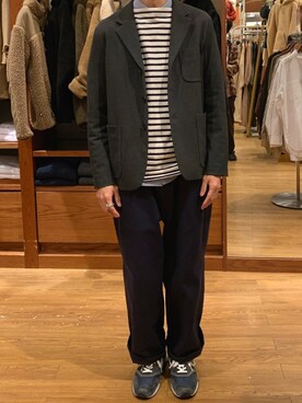 牛たたき¥280さん（メンズ・170cm）の秋コーディネート