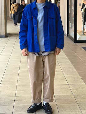 「アイテム（カバーオール）」を使った、牛たたき¥280さん（メンズ・170cm）の冬コーディネート