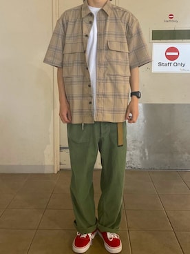 牛たたき¥280さん（メンズ・170cm）の春コーディネート