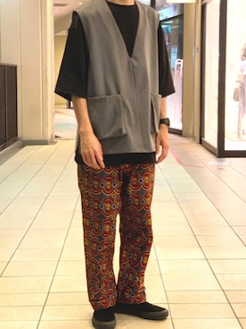 「エアリズム」｜牛たたき¥280さん（メンズ・170cm）の夏コーディネート