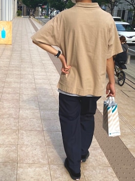 「CIAOPANIC TYPY（チャオパニックティピー）のアイテム（スラックス）」を使った、牛たたき¥280さん（メンズ・170cm）の夏コーディネート