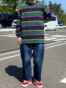 牛たたき¥280さん（メンズ・170cm）の秋コーディネート