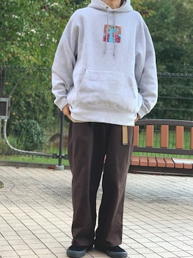 「aie」｜「アイテム（スリッポン）」を使った、牛たたき¥280さん（メンズ・170cm）の秋コーディネート