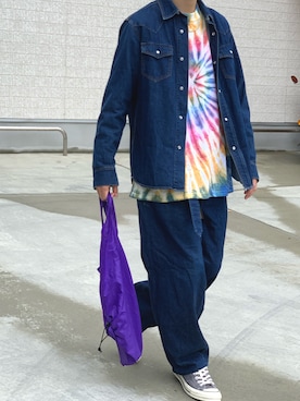 「エコバッグ」｜牛たたき¥280さん（メンズ・170cm）の春コーディネート