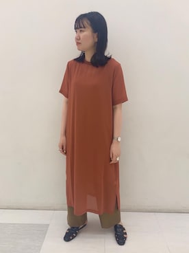 福村綾さん（レディース・160cm）の夏コーディネート