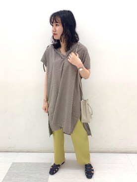 福村綾さん（レディース・160cm）の夏コーディネート