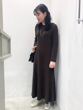 福村綾さん（レディース・160cm）の秋コーディネート