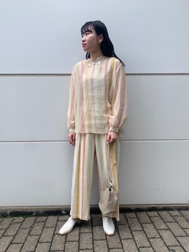 「BEVERLY（ビバリー）のアイテム」を使った、福村綾さん（レディース・160cm）の春コーディネート