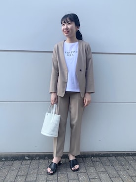 「TILLETT（ティレット）のアイテム」を使った、福村綾さん（レディース・160cm）の春コーディネート