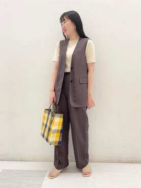 「OJO DE MEX（オホデメックス）のアイテム」を使った、福村綾さん（レディース・160cm）の春コーディネート