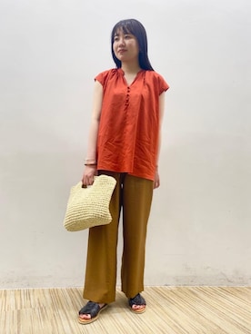 福村綾さん（レディース・160cm）の春コーディネート