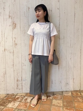 福村綾さん（レディース・160cm）の春コーディネート