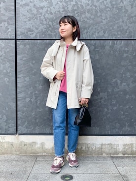 「Tシャツ/カットソー」｜「アイテム（その他アウター）」を使った、福村綾さん（レディース・160cm）の冬コーディネート